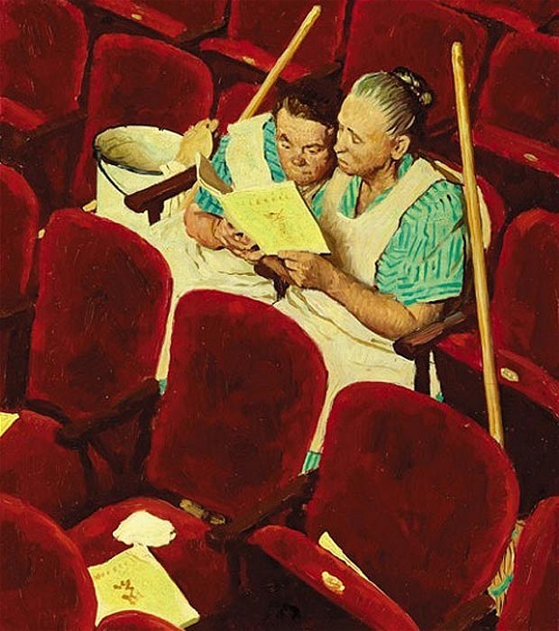Rockwell_Norman_(USA,_1894-1978)_-_chairwomen-at-the-theater